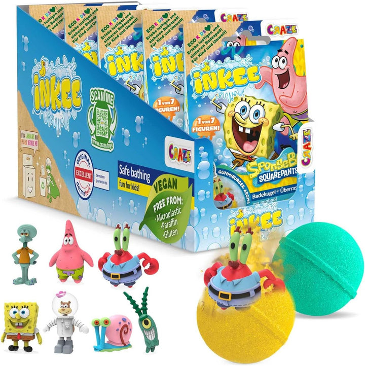 INKEE Spongebob, bomba de baie pentru copii cu surpriză, Spongebob Squarepants de colecționat, 80 grame