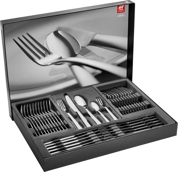 ZWILLING Roseland Besteck-Set, 60-Teilig, Für 12 Personen, 18/10 Edelstahl/Hochwertiger Klingenstahl, Mattiert/Poliert