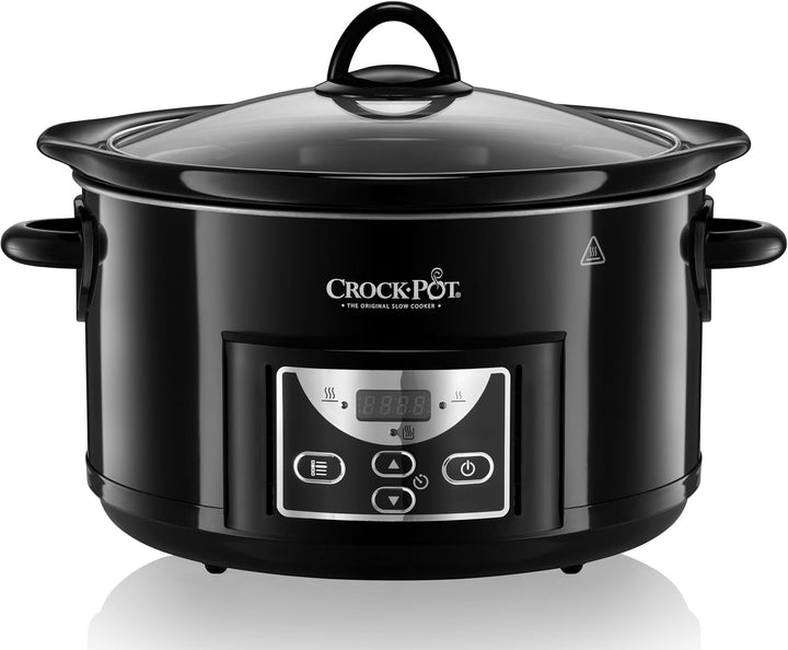 Crock-Pot Schongarer | 4,7 L (Bis Zu 5 Personen) | Programmierbare Zeitschaltuhr | Schwarz [SCCPRC507B]