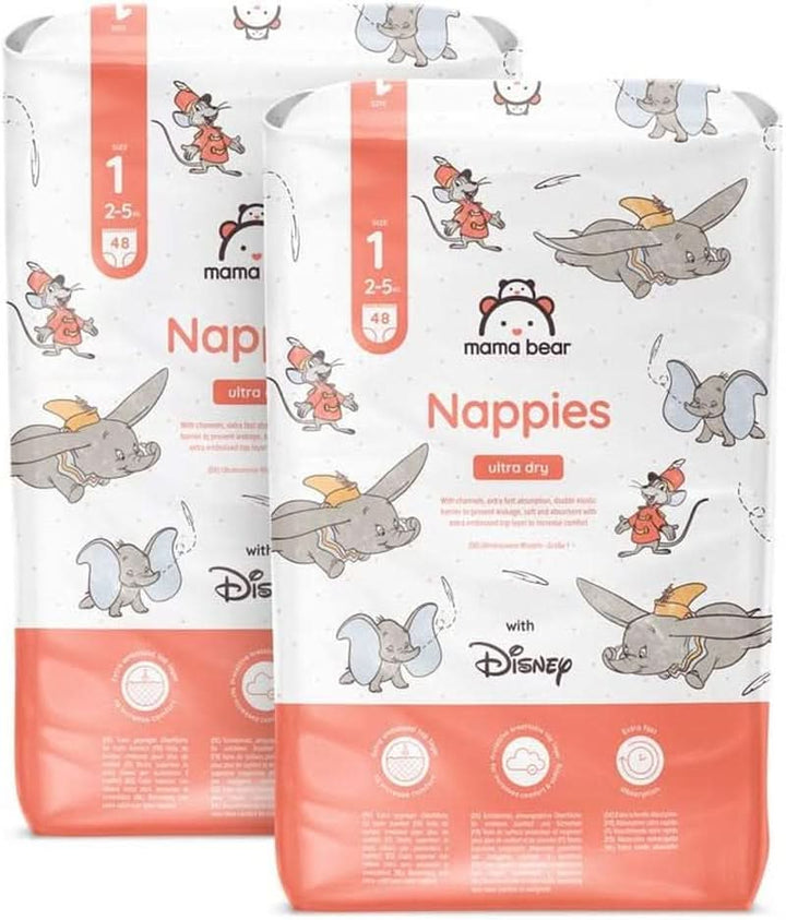 Scutece Mama Bear Disney Ultra Dry mărimea 4 (8-14 kg), alb, 84 bucăți (1 pachet)