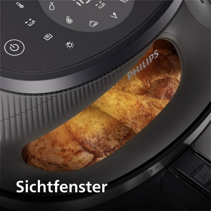 Philips Airfryer 3000 Series 6.2L, Kochfenster, 16-In-1 Kochfunktionen, Rapidair plus Technologie, Fat Removal, Homeid Rezepte-App, Mühelose Reinigung (NA330/00)