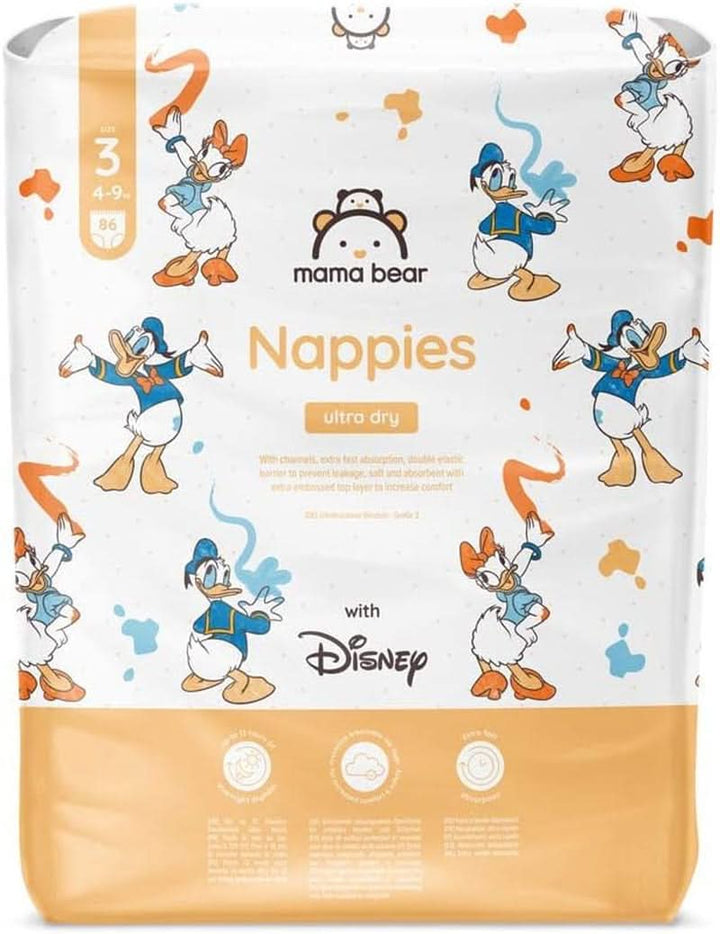 Scutece Mama Bear Disney Ultra Dry mărimea 4 (8-14 kg), alb, 84 bucăți (1 pachet)