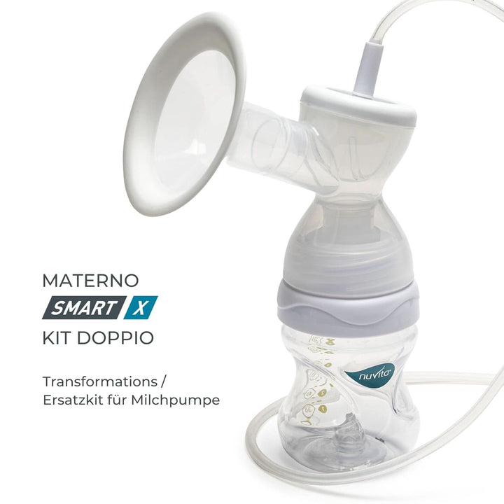 Nuvita Effizientes Doppel-Pump-Set Für Materno Smart X - 1287KDX | Komplettes Zubehörset, Aio-Zugelassene Anti-Kolik-Flasche