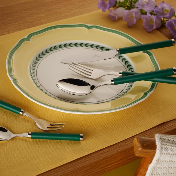 Villeroy & Boch – Play! Green Garden Tafelbesteck 30 Teilig 6 Personen Grün, Spülmaschinenfest, Besteck Bunte Griffe, Besteck Kunststoffgriffe, Besteck Set, Essbesteck, Edelstahl, Kunststoff