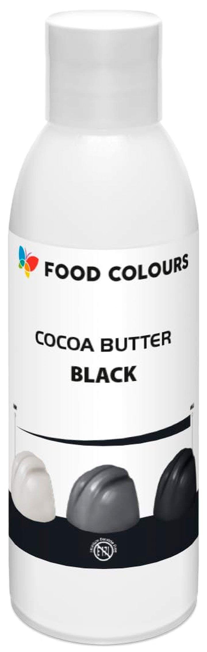 Food Colors Cocoa Butter BLACK 100 G Kakaobutterbasierte Lebensmittelfarbe Für Schokolade, Pralinen, Fette Massen Und Cremes