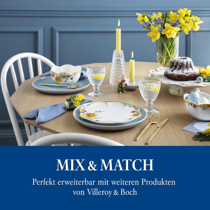 Villeroy & Boch – Spring Awakening Frühstücksset Für 2 Personen, 6 Teilig, Ostergeschirr Set Frühstück, Ostern, Kaffeeservice, Geschirr Frühling, Porzellan