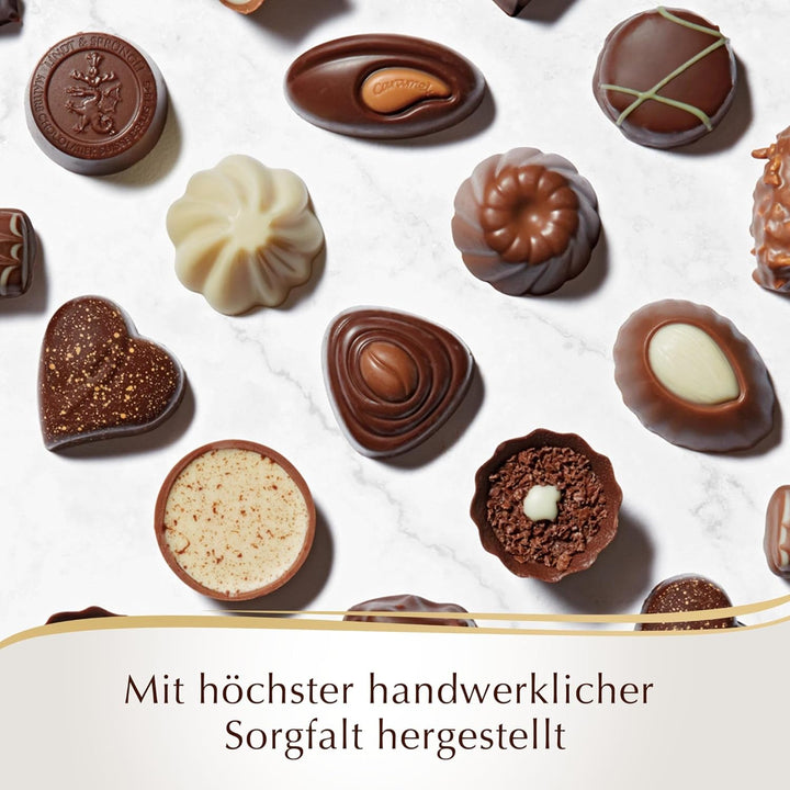 Lindt Schokolade-Hochfein Pralinen Im Winterdesign Geschenkpapier | 200 G | Pralinés-Schachtel Mit 20 Pralinen in 11 Köstlichen Sorten Mit Und Ohne Alkohol | Pralinengeschenk | Schokoladengeschenk