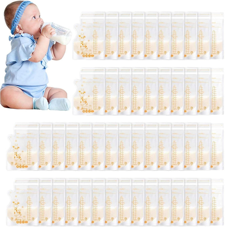 Vinabo 50 Stück Muttermilchbeutel, 250Ml Bpa-Frei Muttermilch Aufbewahrung Bag, Milchbeutel Für Muttermilch Mit Ausgießer Für Das Stillen, Selbststehender, Kann Eingefroren Werden, Vorsterilisiert