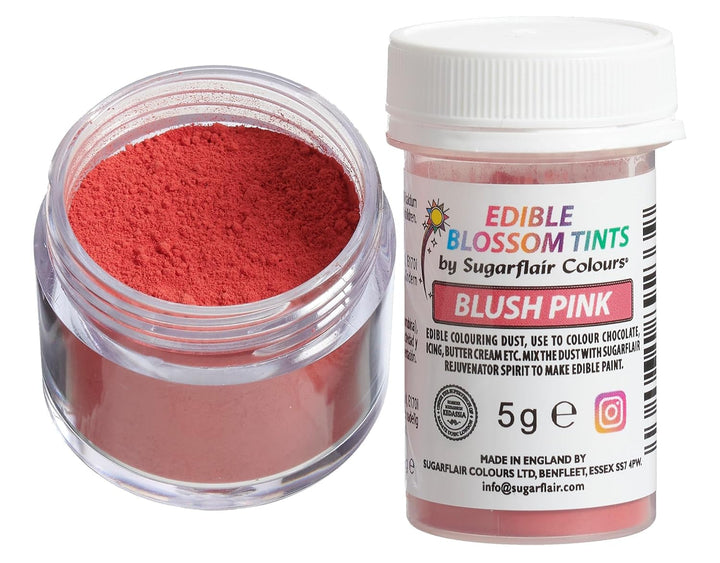 Sugarflair Blossom Tint Dust Lebensmittelfarbe Pulver Blush Pink - Lebensmittel Farbe Pulver Für Kuchenoberflächen, Zuckerpaste, Fondant, Zuckerguss, Schokolade, Buttercreme, Macarons Und Mehr - 5G