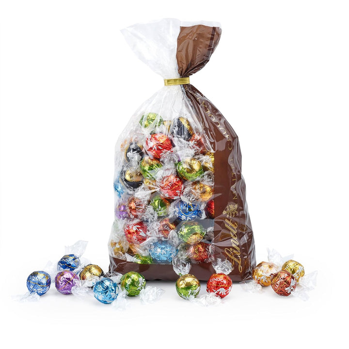 Lindt Schokolade LINDOR Mischung | 1371 G | Ca. 109 Kugeln: Milch, 70 %, Milk&White, Stracciatella, Weiß, Nuss, Matcha, Feinherb, Salted Caramel, Pistazie | Schokoladengeschenk