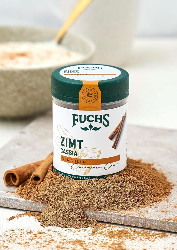 Fuchs Scorțișoară Cassia măcinată - Pentru aromatizarea produselor de patiserie, deserturilor sau ceaiurilor, 45 grame