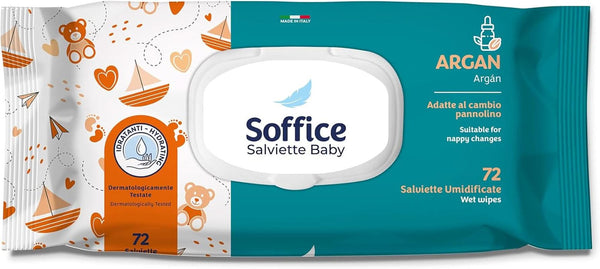 Feuchttücher Für Neugeborene, 72 Stück, Pop-Up Argan – Zubehör Und Produkte Für Die Hygiene Des Babys, Ideal Für Windelwechsel Und Kindergarten – Baby Wipes Sanft Und Reinigend – 12 Packungen