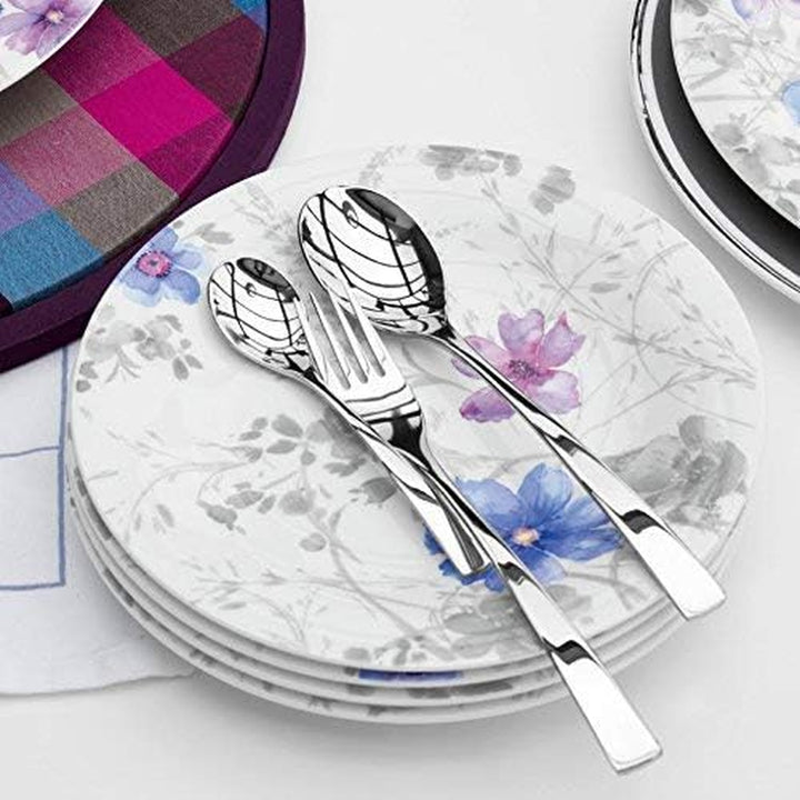 Villeroy Und Boch Modern Line Tafelbesteck-Set Für Bis Zu 6 Personen, 24-Teilig, Edelstahl