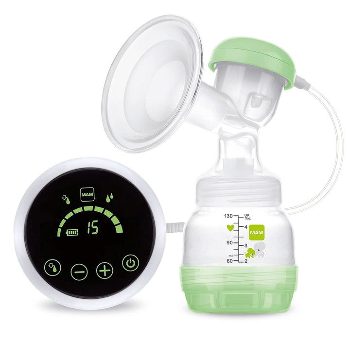 MAM Handmilchpumpe – Komfortable Und Kompakte Milchpumpe, Einzigartig Upgradebar – Handpumpe Für Muttermilch Inkl. 1 X MAM Easy Start Anti-Colic Flasche