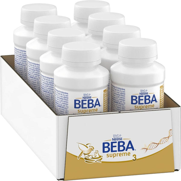 Nestlé BEBA SUPREME 3 Folgenahrung: Ab Dem 12. Monat, Trinkfertig, Im Anschluss an Das Stillen, 8Er Pack Fläschchen (8 X 200Ml)