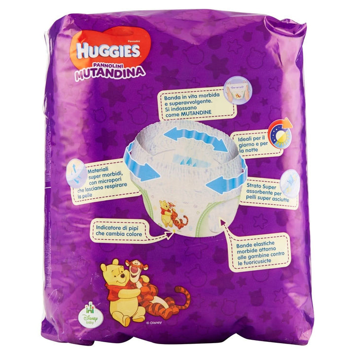 Huggies PANNOLINI Mutandina Einweg-Windeleinlagen, Kinder/Mädchen, Windel, 9 Kg, 14 Kg, Mehrfarbig, 15 Stück