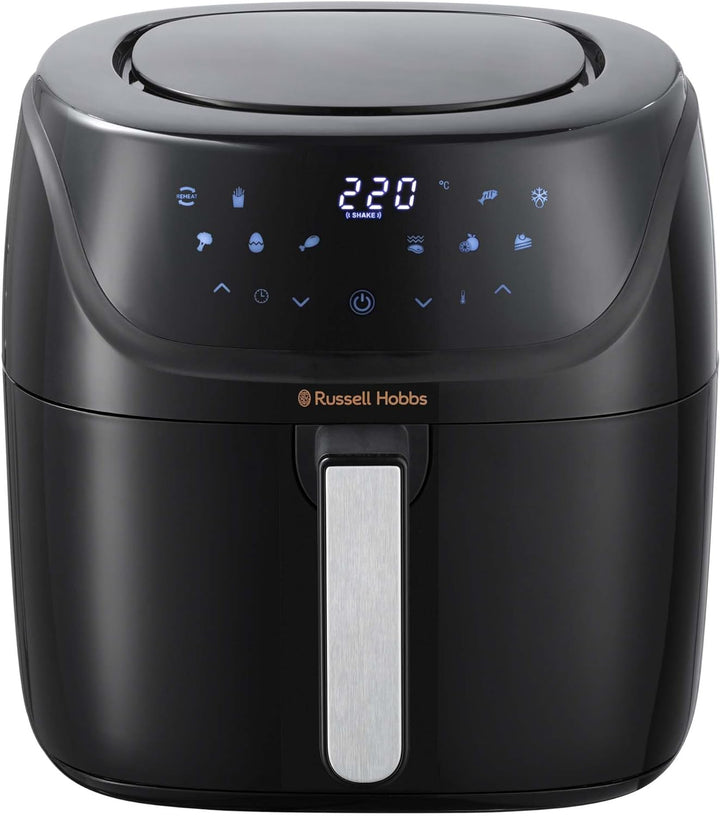 Russell Hobbs Heißluftfritteuse XXL 8L Rapid Airfryer [Kompaktes Gehäuse,7 Kochfunktionen,10 Programme] Satisfry (Spülmaschinenfest, Max 220°C, Fritteuse Ohne Öl, Grillen, Backen, Braten) 27170-56