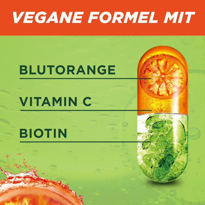 Garnier Kräftigendes Serum Für Dünnes Haar Und Die Kopfhaut, Effektiv Gegen Haarverlust, Mit Vitamin C Und Blutorange, Fructis Vitamine & Kraft, 2 X 125 Ml