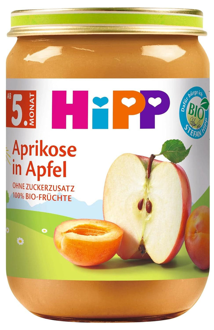 Hipp For Little Gourmets, Nectarine în mere și mango, fără zahăr adăugat, 6 X 190 grame