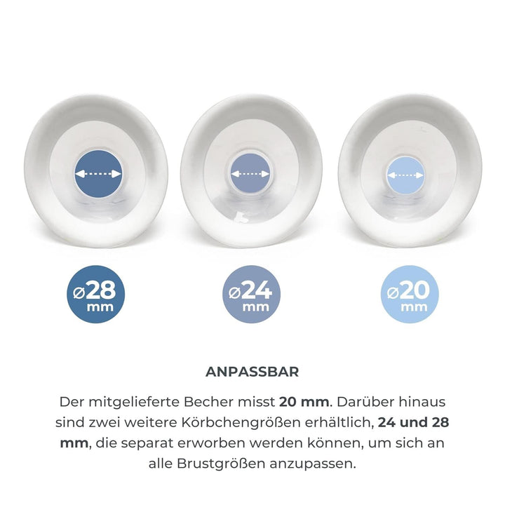 Nuvita Effizientes Doppel-Pump-Set Für Materno Smart X - 1287KDX | Komplettes Zubehörset, Aio-Zugelassene Anti-Kolik-Flasche