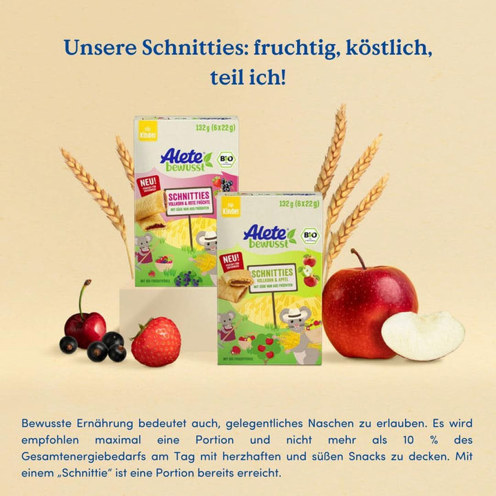 Alete Bio Schnitties Vollkorn Und Rote Früchte 6 X 22 G