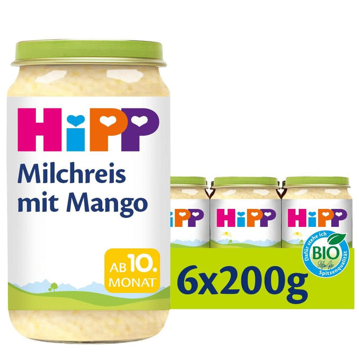 Hipp Bio Dessert Milchreis Mit Mango, 6Er Pack (6 X 200G)