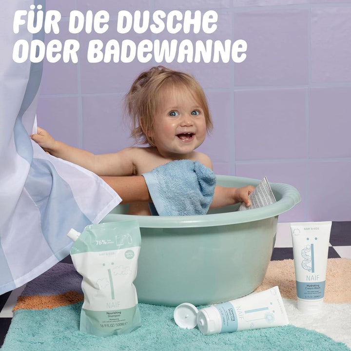 Naïf Pflegendes Waschgel - Für Baby Und Kinder - Babypflege Duschgel Für Empfindliche Haut - Inhaltsstoffe Auf Natürlicher Basis - 100% Vegan - 200 Ml