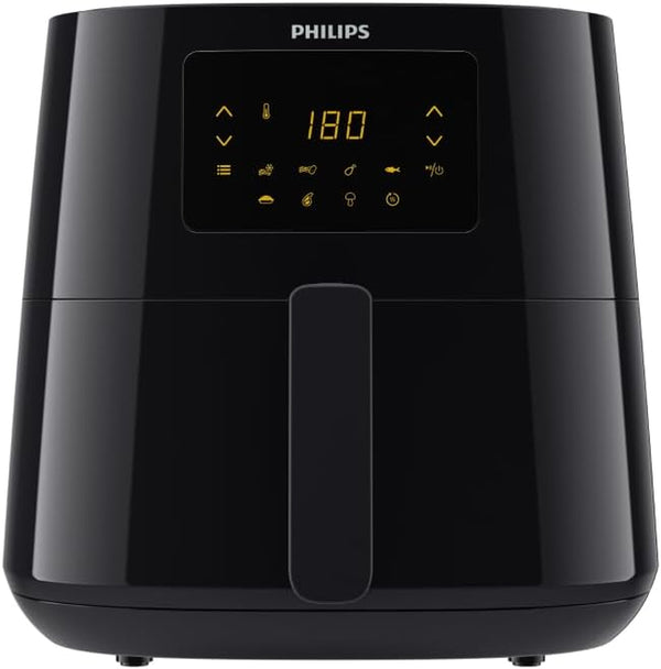 Philips 3000Er Airfryer XL - Rapid Air Technologie, Frittieren Mit Bis Zu 90% Weniger Fett, 1,2 Kg Fassungsvermögen, 6,2 L Größe, Touchscreen, Schwarz (HD9270/90)