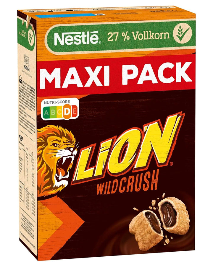 LION Cereals LION Wildcrush, ciocolată și caramel, pachet 6 x 600 grame