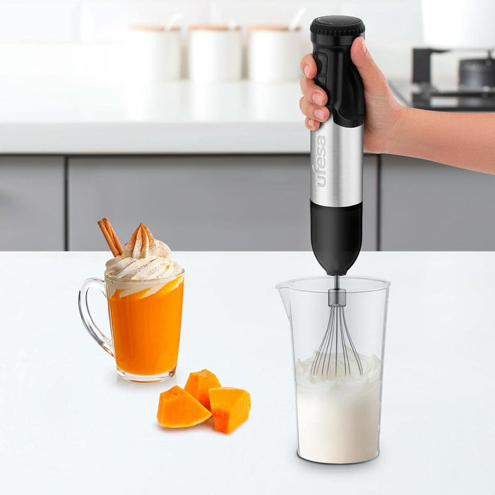 Ufesa Galaxy Max Stabmixer, Leistung 1200 W, 24 Geschwindigkeitsstufen + TURBO, 4 Hocheffiziente Klingen, Ergonomisches Und Spritzwassergeschütztes Design, Zubehör Inklusive, Bpa-Frei