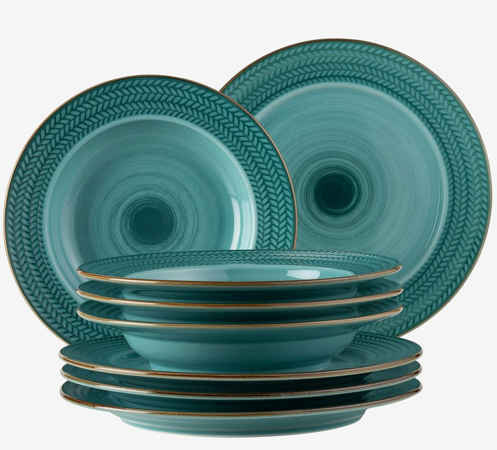 MÄSER 931941 Serie Prospero Premium Kaffeegeschirr Set Für 4 Personen in Gastronomie-Qualität, 12-Teiliges Modernes Kaffeeservice in Einzigartigem Vintage Stil, Weiß, Durable Porzellan