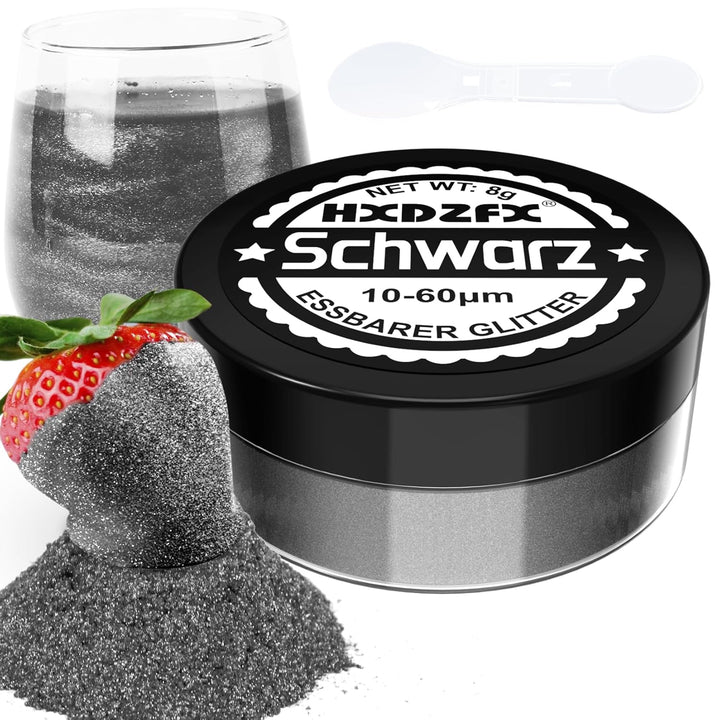 Essbarer Glitzer Für Getränke - Lebensmittelfarbe Pulver, Schimmerndes Glitzerpulver, Lebensmittel Glitzerpuder Für Schokolade, Kuchen, Fondant, Drinks - 8G (Frucht Grün)