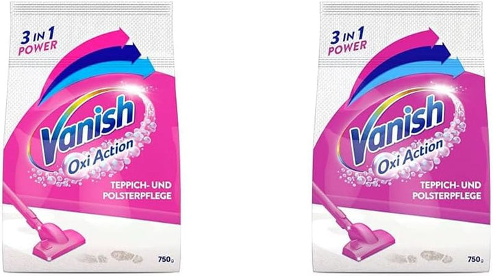 Vanish Oxi Action Pulbere pentru curățarea covoarelor și a tapițeriei - 1 X 820 G - Curăță suprafețe mari pentru covoare și tapițerii împotriva murdăriei, mirosului urât și prafului