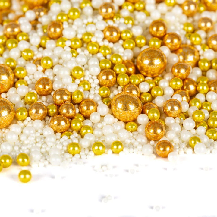 Super Streusel Gold Glimmer, Sprinkles cu tematica de Crăciun, 180 grame