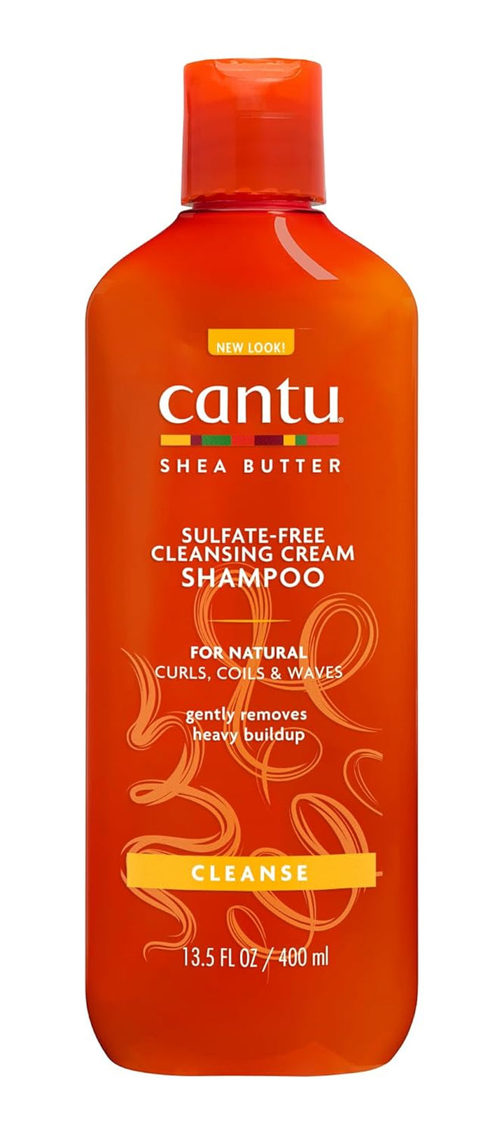 Cantu Cleansing Cream Shampoo – Shampoo Für Lockiges Und Krauses Haar – Reichhaltige Formel Aus Shea Butter – Sanfte Und Tiefenwirksame Reinigung Für Haar Und Kopfhaut – Sulfatfrei – 400 Ml