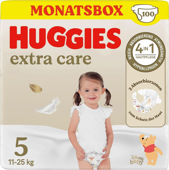 Huggies Babywindeln Extra Care Mit Disney-Design Größe 4, 120 Windeln (2X60), Monatsbox