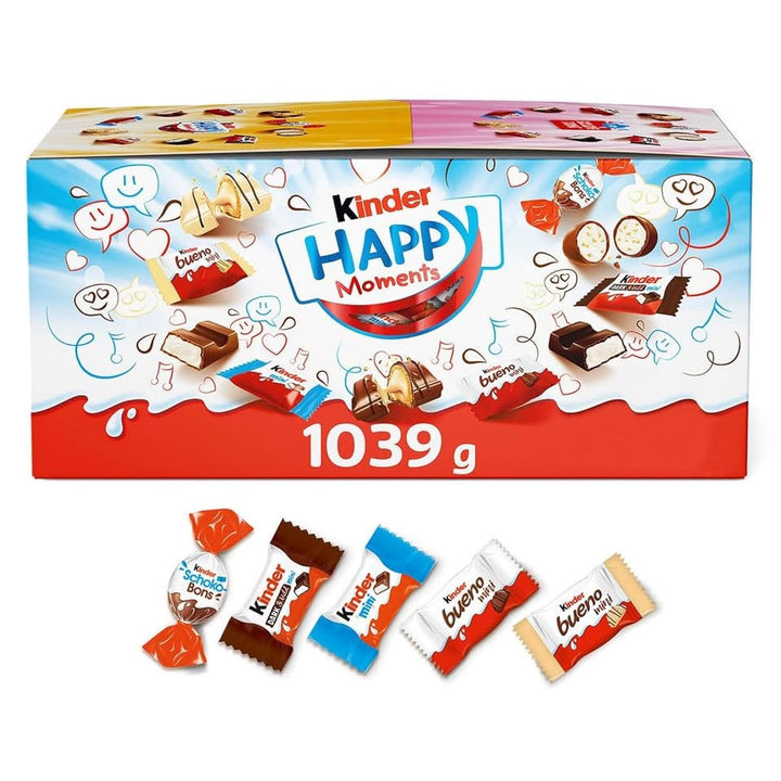 Kinder Happy Moments Mini Mix – Mischung Aus Spezialitäten Von Kinder – 5 Verschiedene Sorten – 1 X 1039 G Großpackung Schokolade