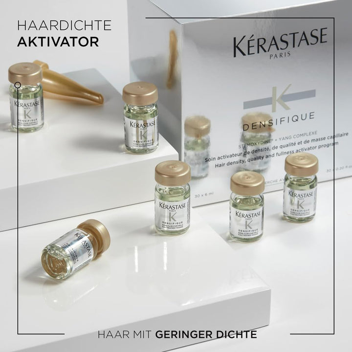 Kérastase Haarkur Für Feines Und Dünnes Haar, Verdichtende Und Stärkende Pflegekur Für Mehr Volumen, Cure Densifique, Densifique, 30 X 6 Ml