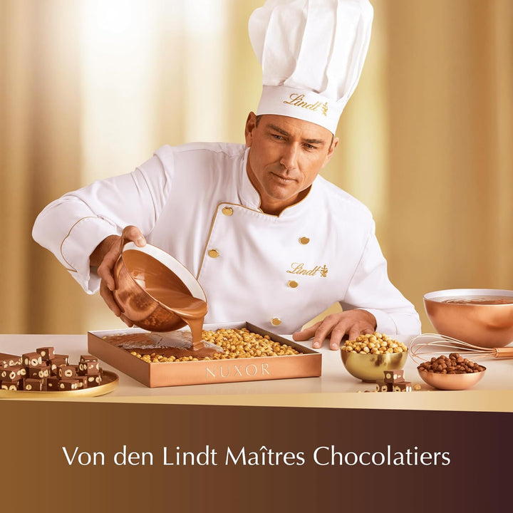 Lindt NUXOR Beutel Milch XXL | 700G Beutel | Cremige Gianduja Schokolade (Vollmilch Und Feinherb) Mit Ganzen, Gerösteten Haselnüssen | Pralinen Geschenk | Schokoladengeschenk