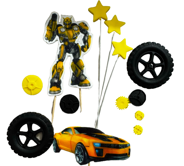 Set 13 decoratiuni comestibile  din pasta de zahar, Transformers