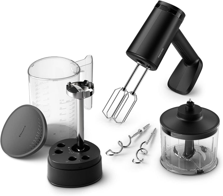 Philips Handmixer, 450 W, 5 Geschwindigkeiten plus Turbo, Weiß/Grau (HR3741/00)