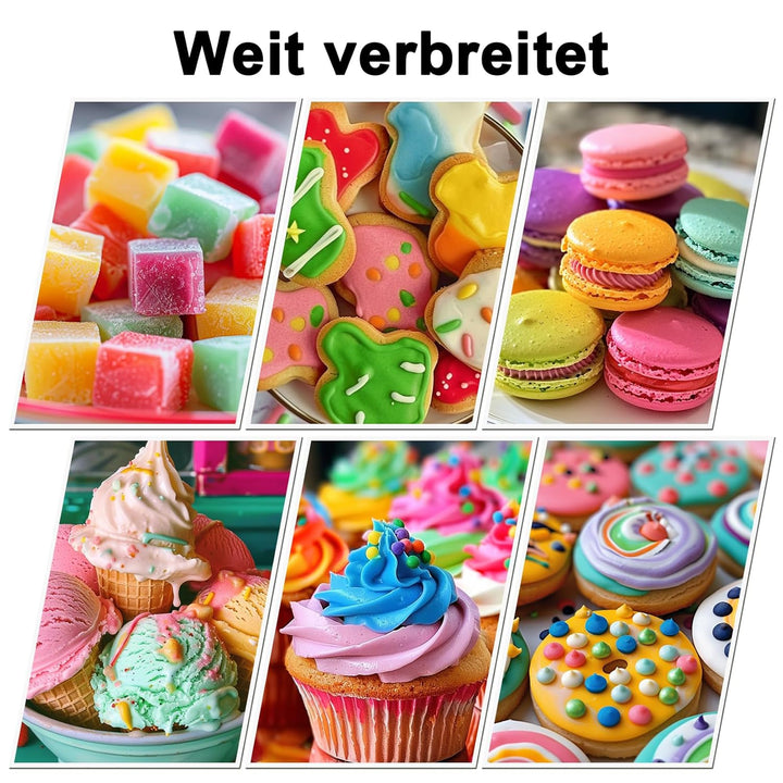 Lebensmittelfarbe Gel - 10 Farben Vegan Lebensmittelfarben, Hochkonzentriertes Lebensmittel Farbe Für Tortendeko, Macarons, Getränken, Osterei, DIY Slime - 6Ml