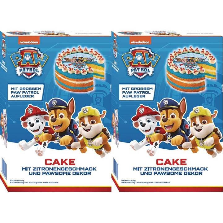 RUF X PAW Patrol Muffin Backmischung Mit Erdbeer-Geschmack, Für 12 Paw Patrol Muffins, Inkl.16 Oblaten-Auflegern Und Pawsome Muffin-Förmchen, 1 X 394G