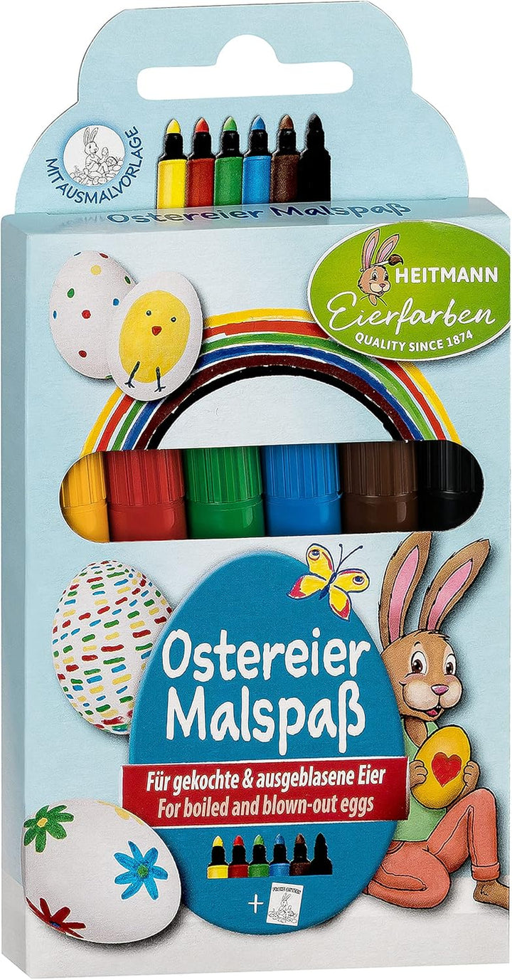 Heitmann Eierfarben - Eiermaler Pastell - 4 Malstifte in Rosa, Grün, Blau Und Lila