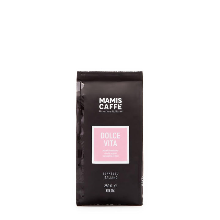 Mamis Caffè Dolce Vita (1 Kg) - Ganze Espressobohnen Mittel Gerösteter Kaffee Mit Leichter Süße - Italienischer Espresso Mit Dicker Crema - Perfekt Als Cappuccino Oder Latte Macchiato