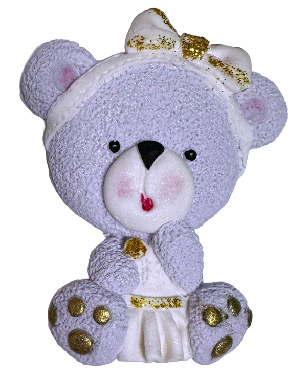 Edible decoration of sugar paste, teddy bear