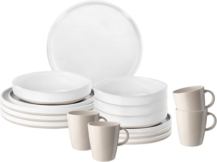 Melamin ESS Geschirr Set Lunch Box 16-Teilig Camping Reise Teller Becher