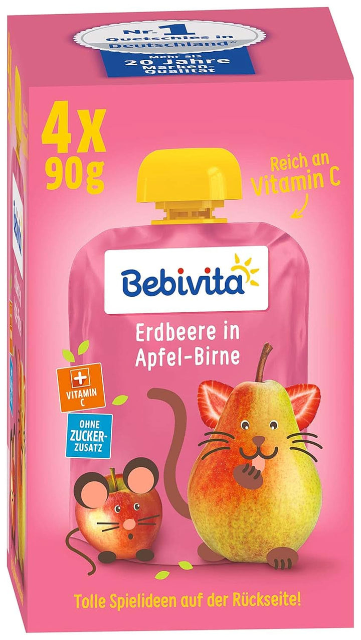 Kids fun fructe și cereale, integrale în mere-banane, pachet de 4 ( 4 X 90 grame )