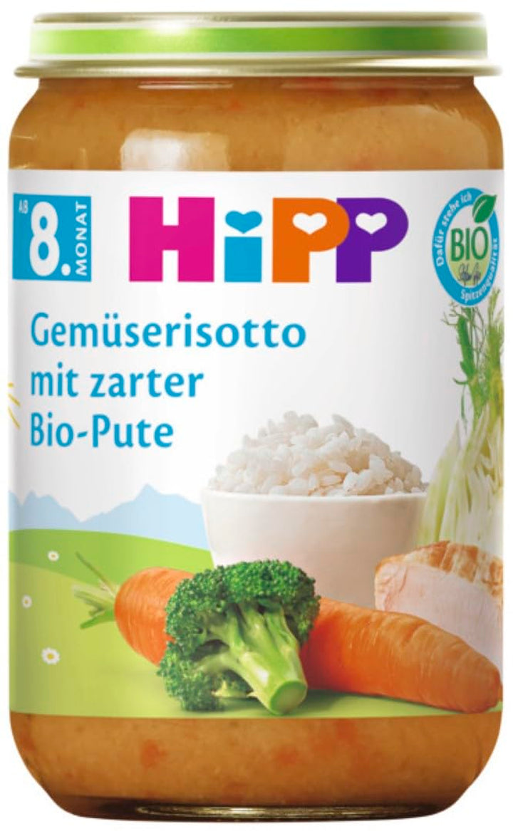 Hipp Bio Menüs Ab 8. Monat Gemüserisotto Mit Zarter Bio-Pute, 220G 6Er Pack (6X220G)