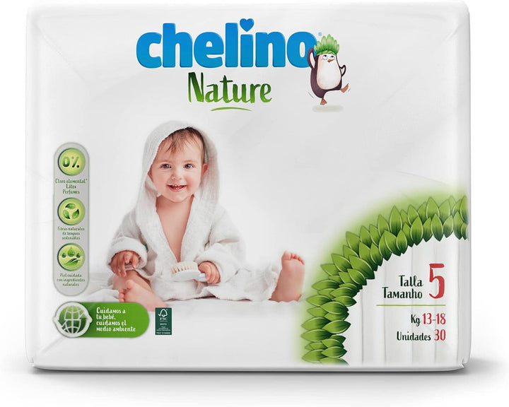 Nature Windeln Für Kinder, Größe 5 (13-18 Kg), 180 Windeln